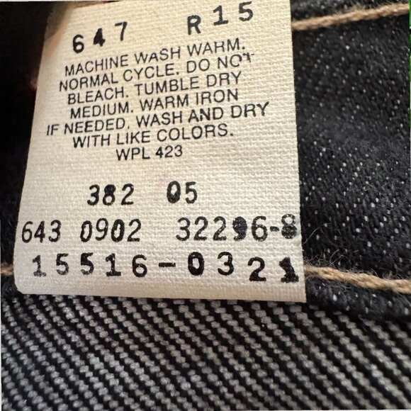 Vintage Y2K LEVI’S 515 Bootcut Low Rise Dark Wash Denim Jeans Made In USA 2002 - Picture 6 of 10